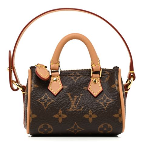 LOUIS VUITTON Monogram Micro Speedy Bag Charm.